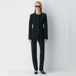 Aritzia 2025 Babaton WOOL Broker slim tailored trouser dress Pant Black Size 00